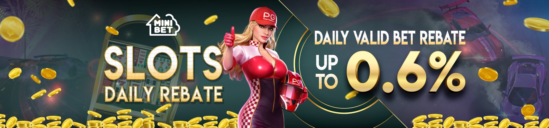 minibet slot daily rebate bonus pc